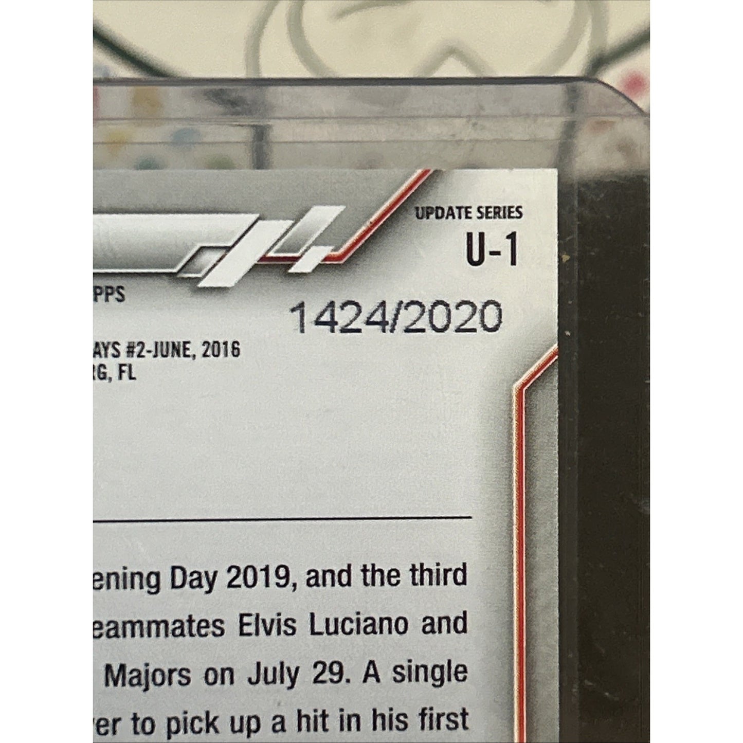 2020 Topps Update Bo Bichette Rookie Debut Grey Jersey #U-1 RC Gold /2020