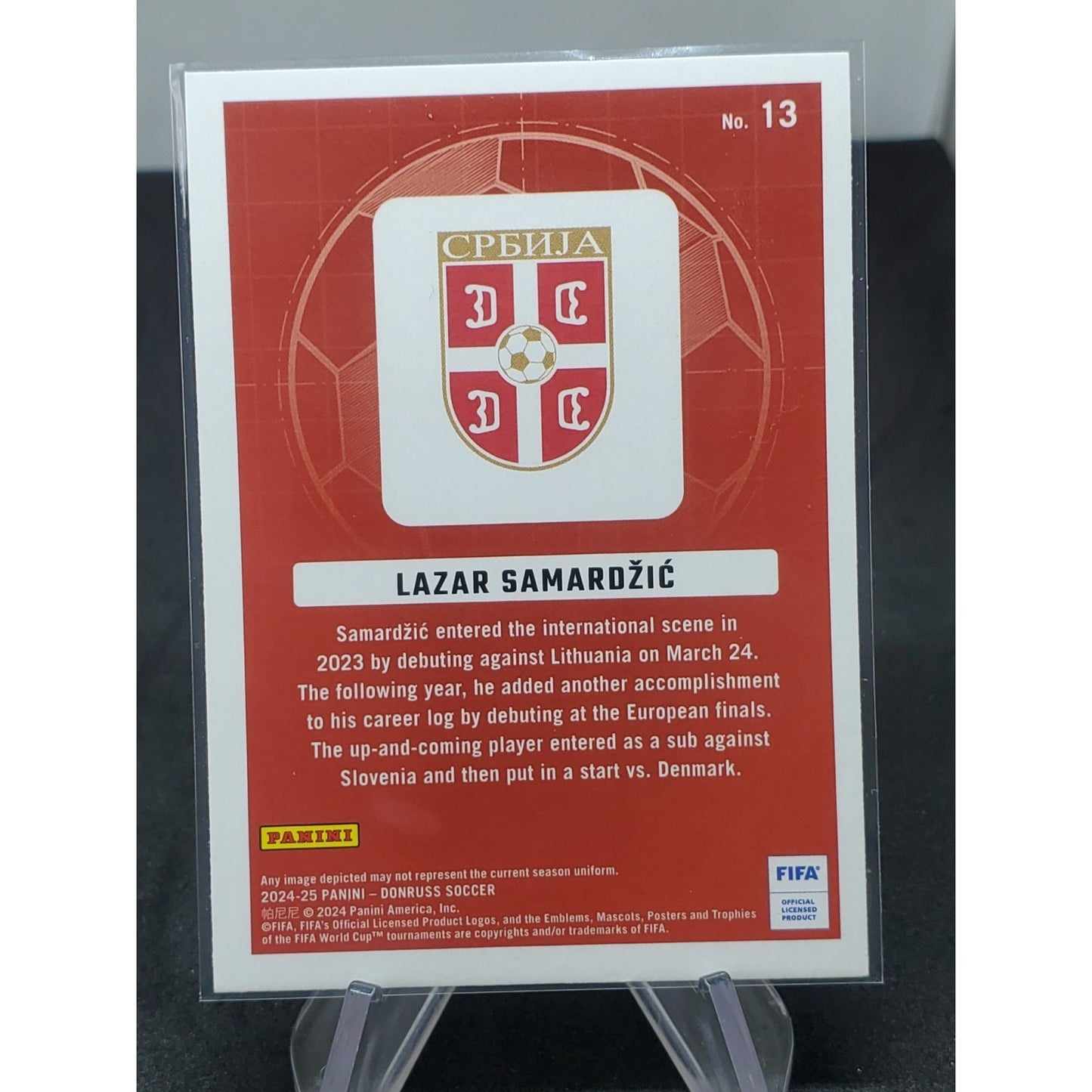 2024-25 Donruss FIFA Soccer Lazar Samardzic #13 Craftsmen Serbia Futbol