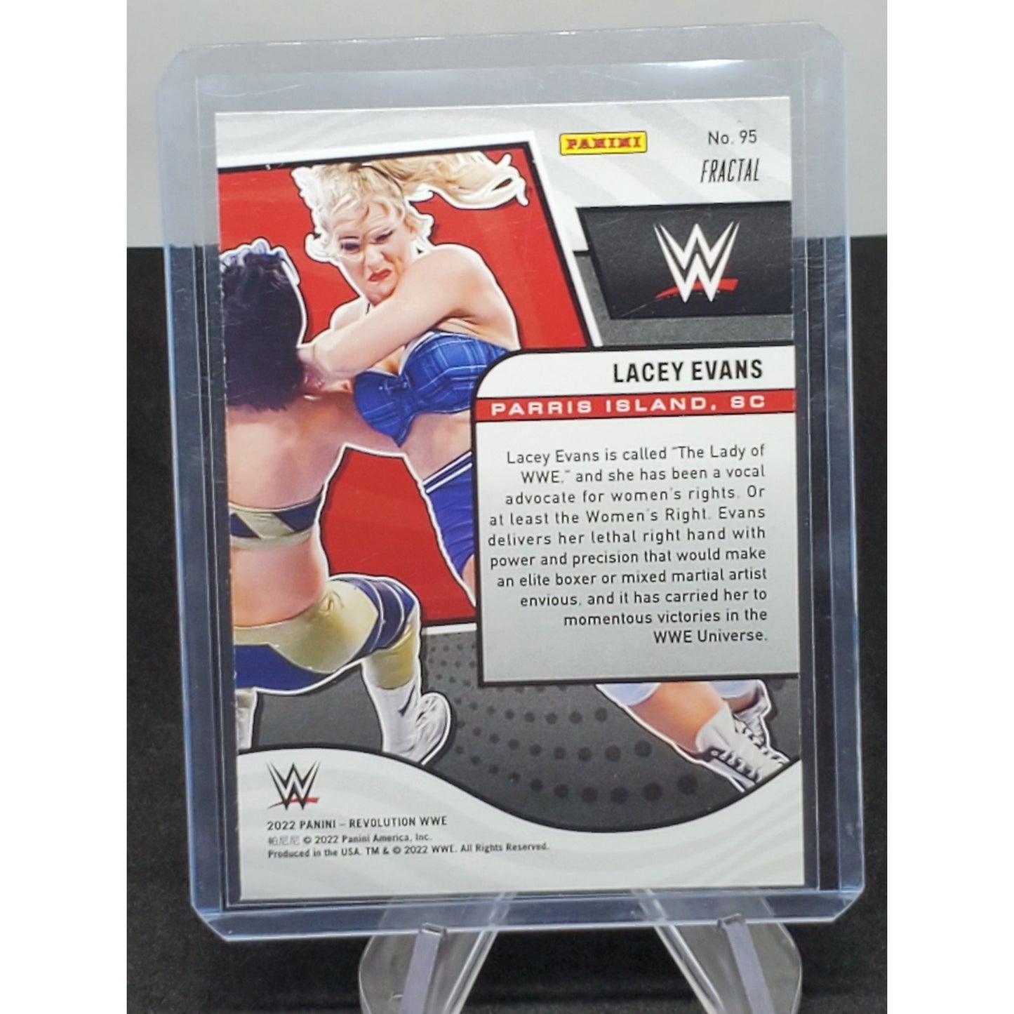 2022 Panini Revolution WWE Fractal #95 Lacey Evans Wrestling Card