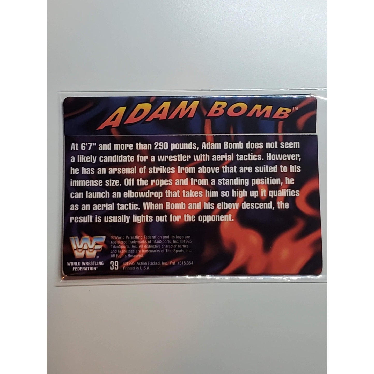 1995 Action Packed WWF - Adam Bomb #39 (RC)