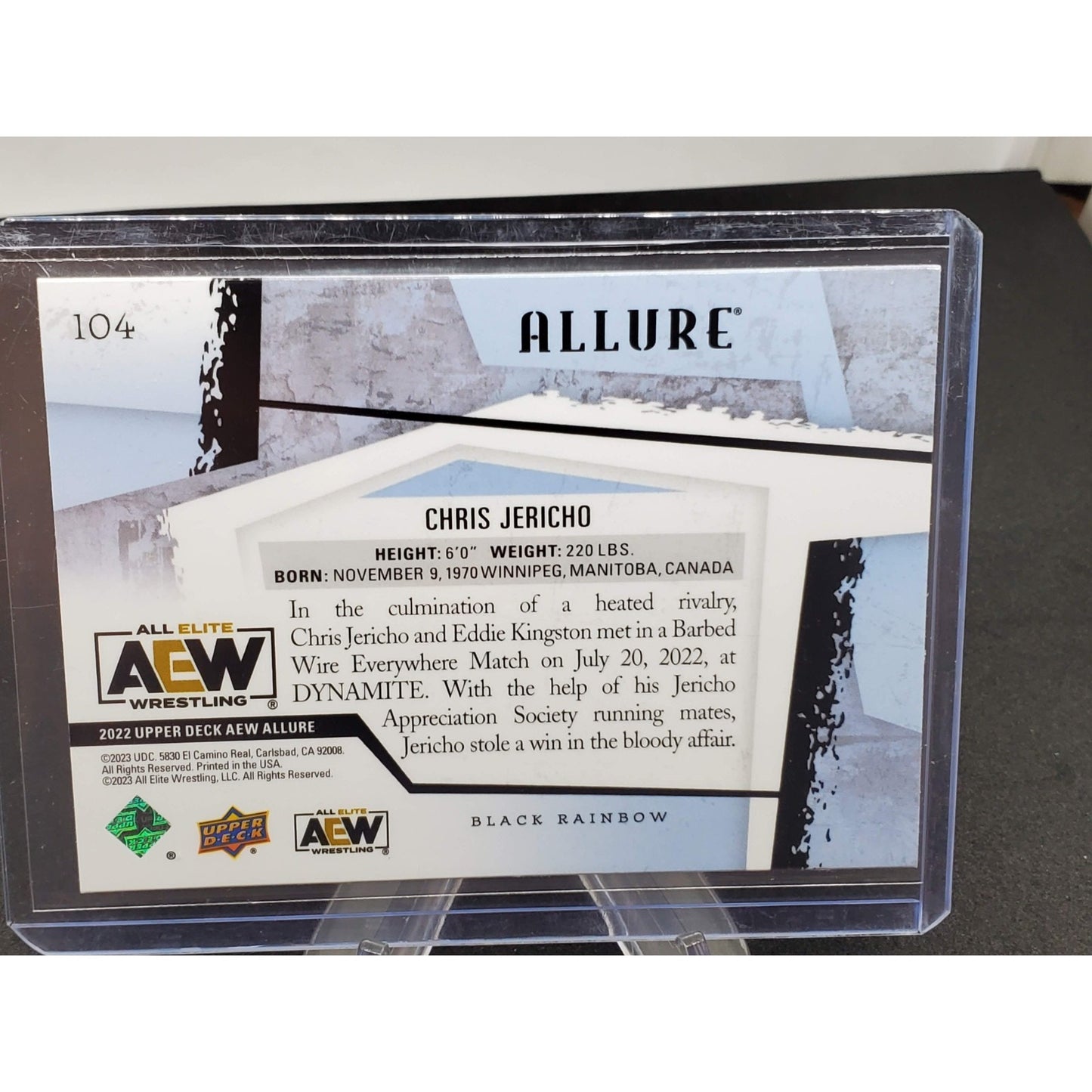 Chris Jericho 2022 Upper Deck Allure AEW Horizontal Table Parallel #104