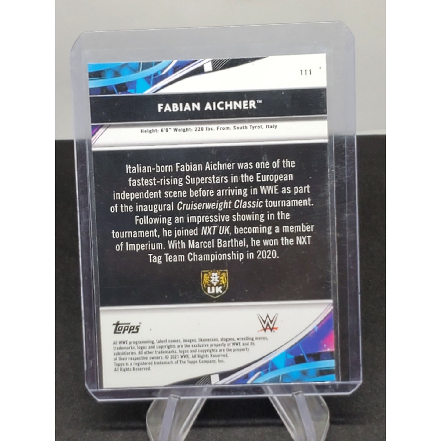 Fabian Aichner 2021 Topps Finest WWE Extended Set SSP Refractor #111