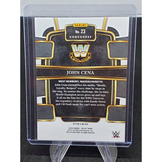 2024 Panini Select WWE Concourse #23 John Cena Silver Prizm