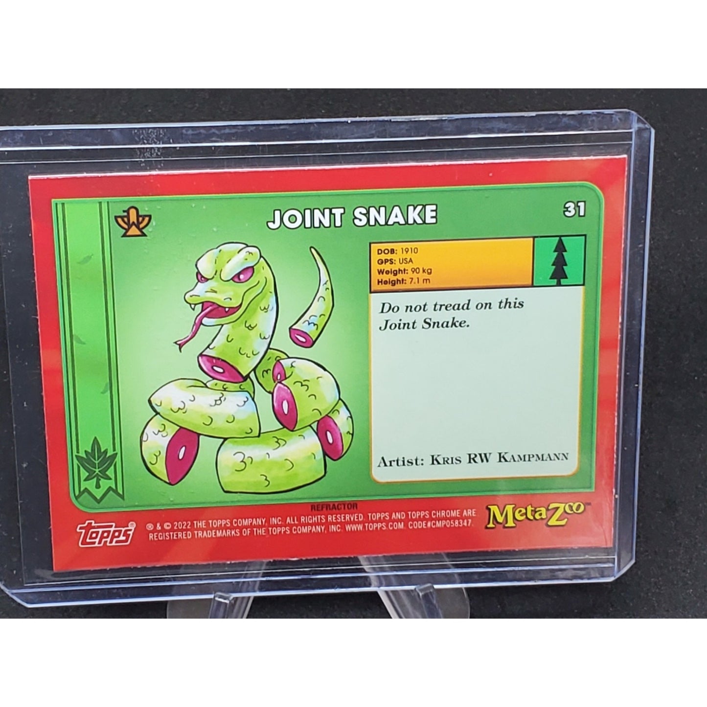 Joint Snake Silver Refractor 31/150 Topps Chrome Metazoo 2022