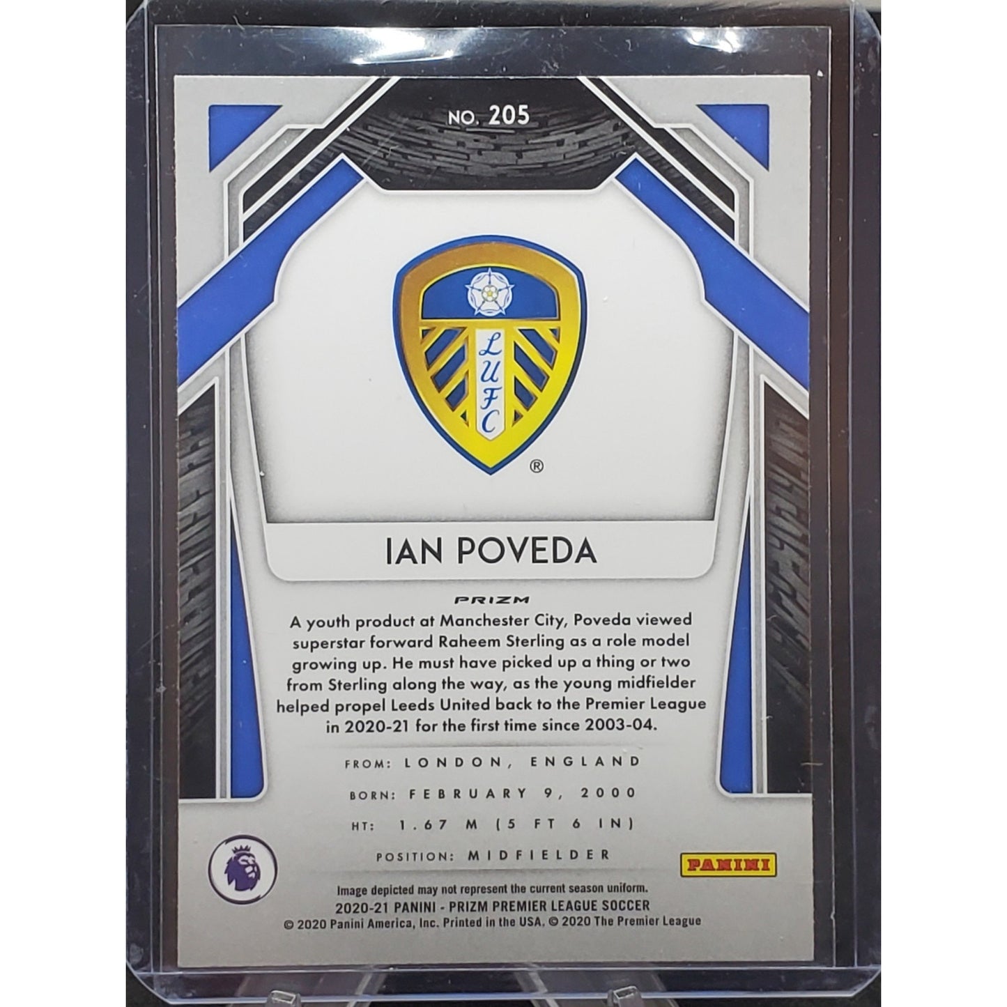 2020-21 Panini Prizm Premier League - Ian Poveda #205 Red Ice Prizm (RC)