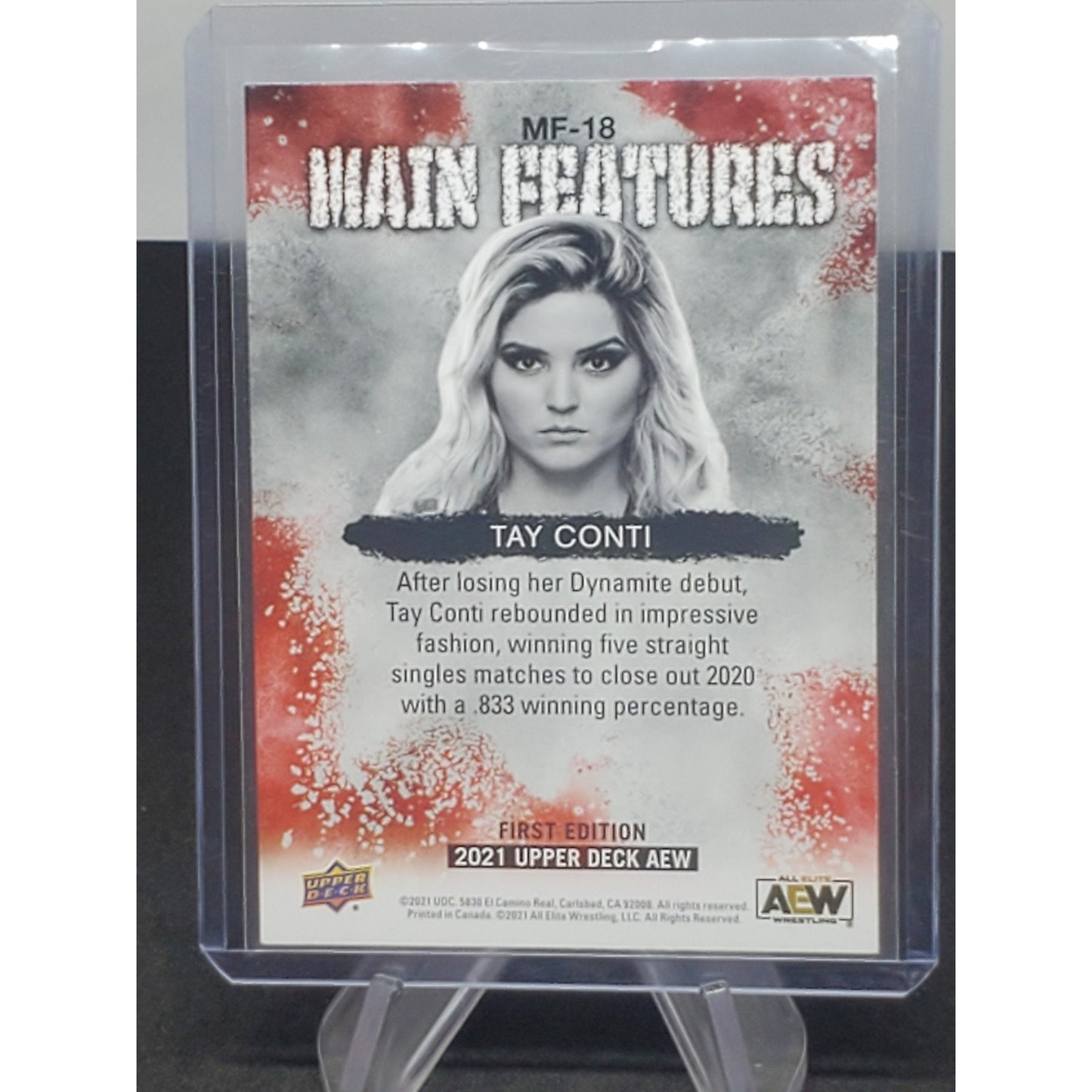 2021 Upper Deck AEW All Elite Wrestling Main Features Tay Conti