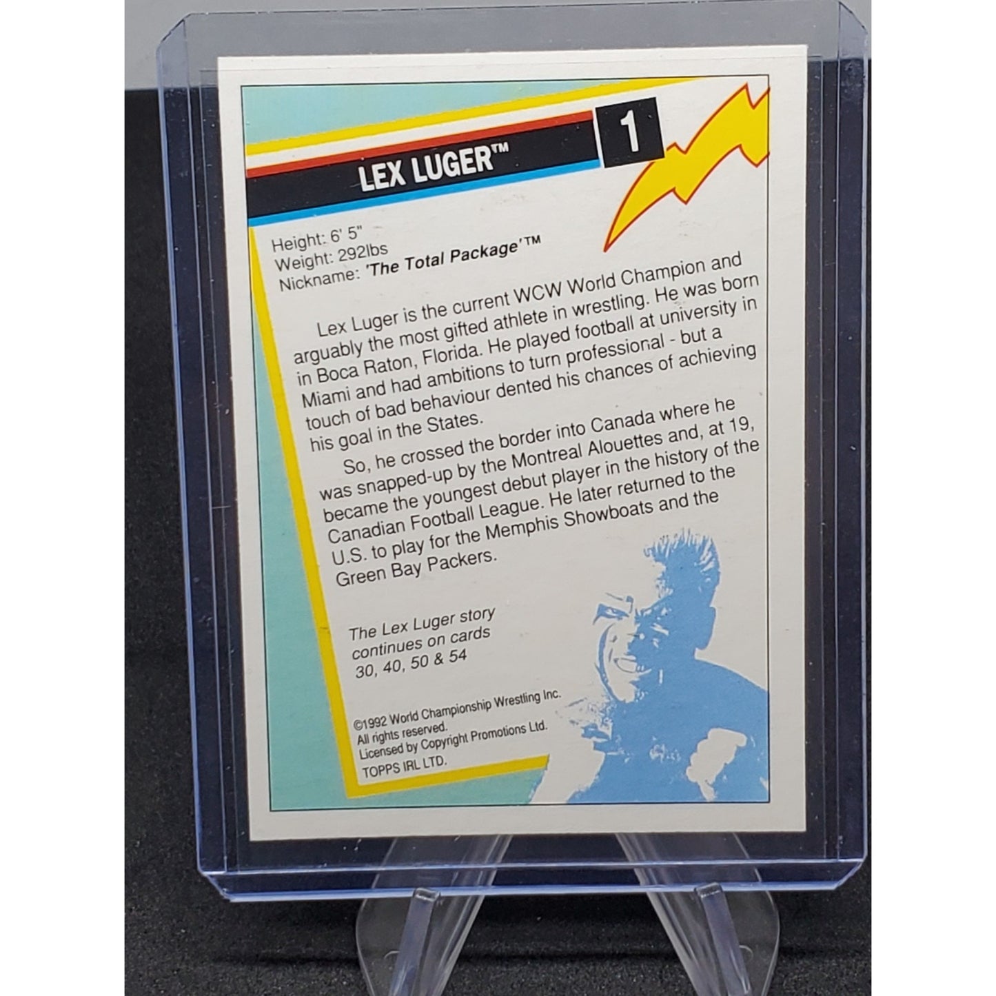 1992 Topps World Championship Wrestling WCW Lex Luger #1
