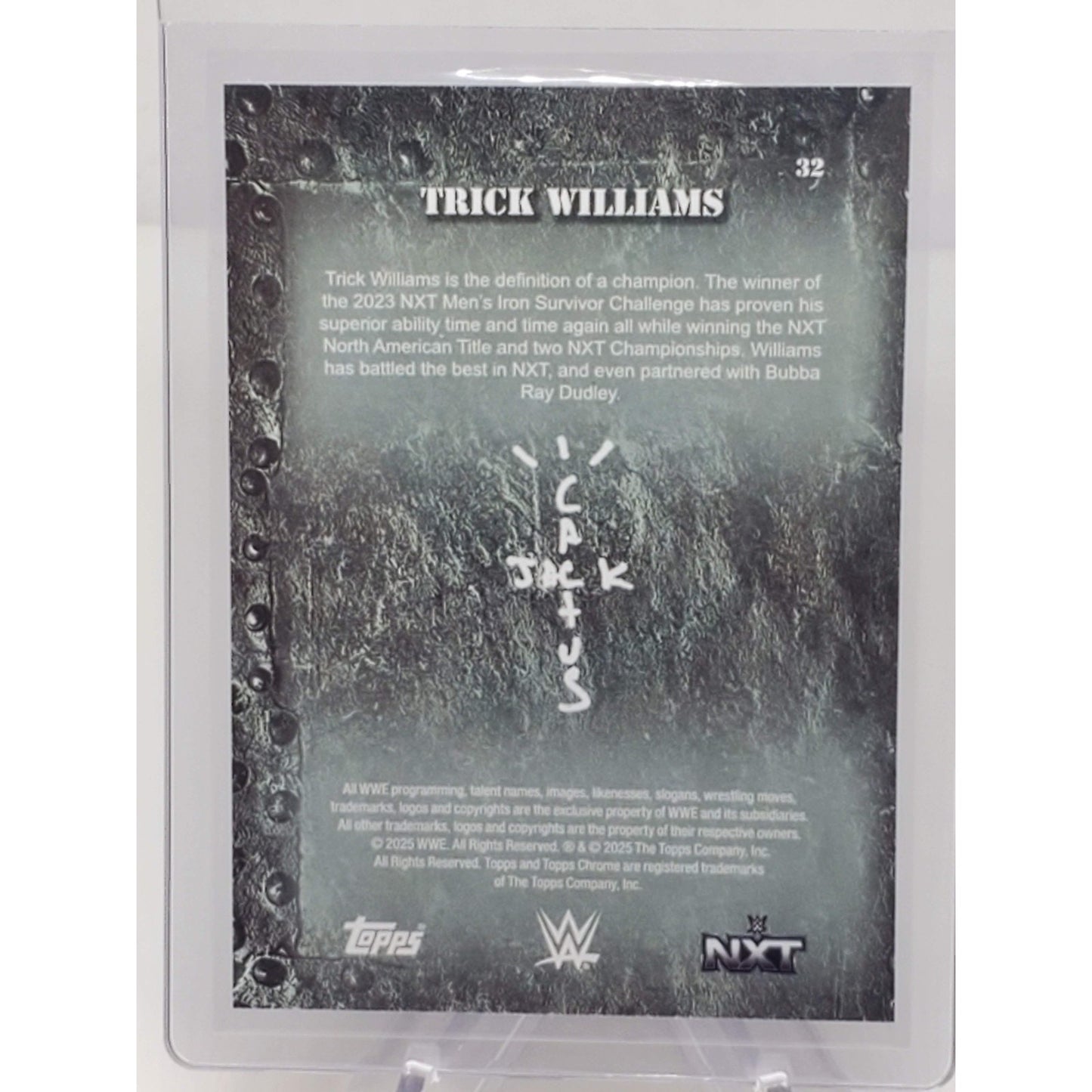 2025 Topps Chrome WWE X Cactus Jack - Trick Williams, Trick Williams #32 Red...