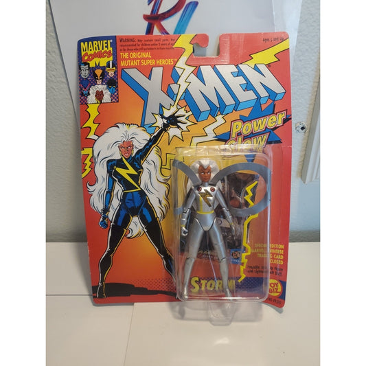 ToyBiz Marvel X-Men Storm Power Glow 1993 Gray 5" Vintage Action Figure New