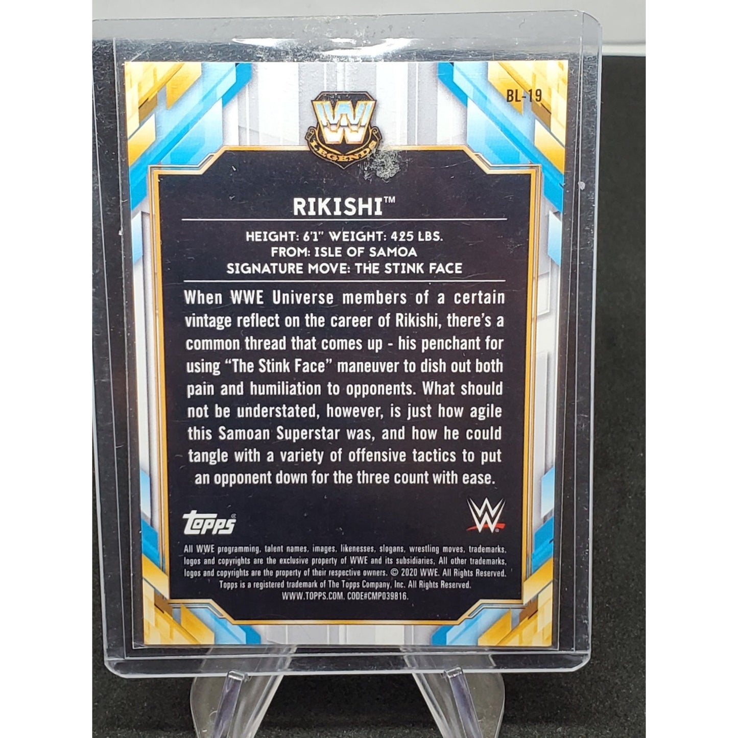 2020 Topps Chrome WWE Rikishi Big Legends Green Refractor Parallel /99
