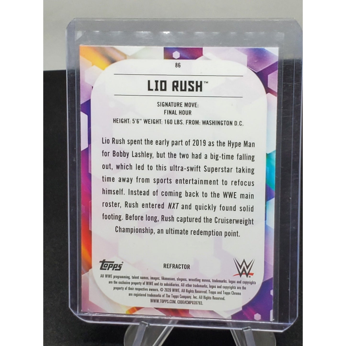 2020 Topps Chrome WWE Lio Rush Refractor #86 NXT