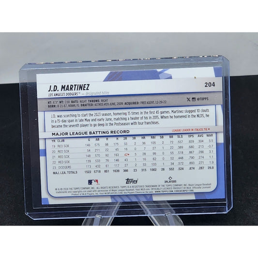 2024 Topps Big League Uncommon Rainbow Foil #204 J.D. Martinez