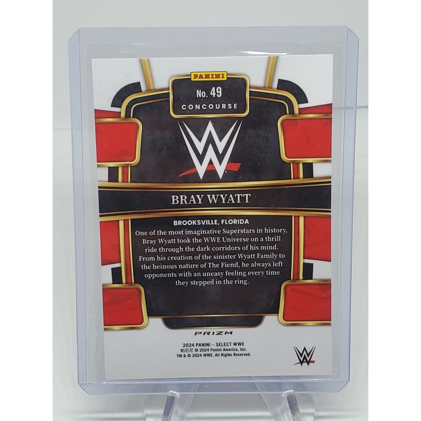 2024 WWE Panini Select Bray Wyatt Concourse Level Silver Prizm #49