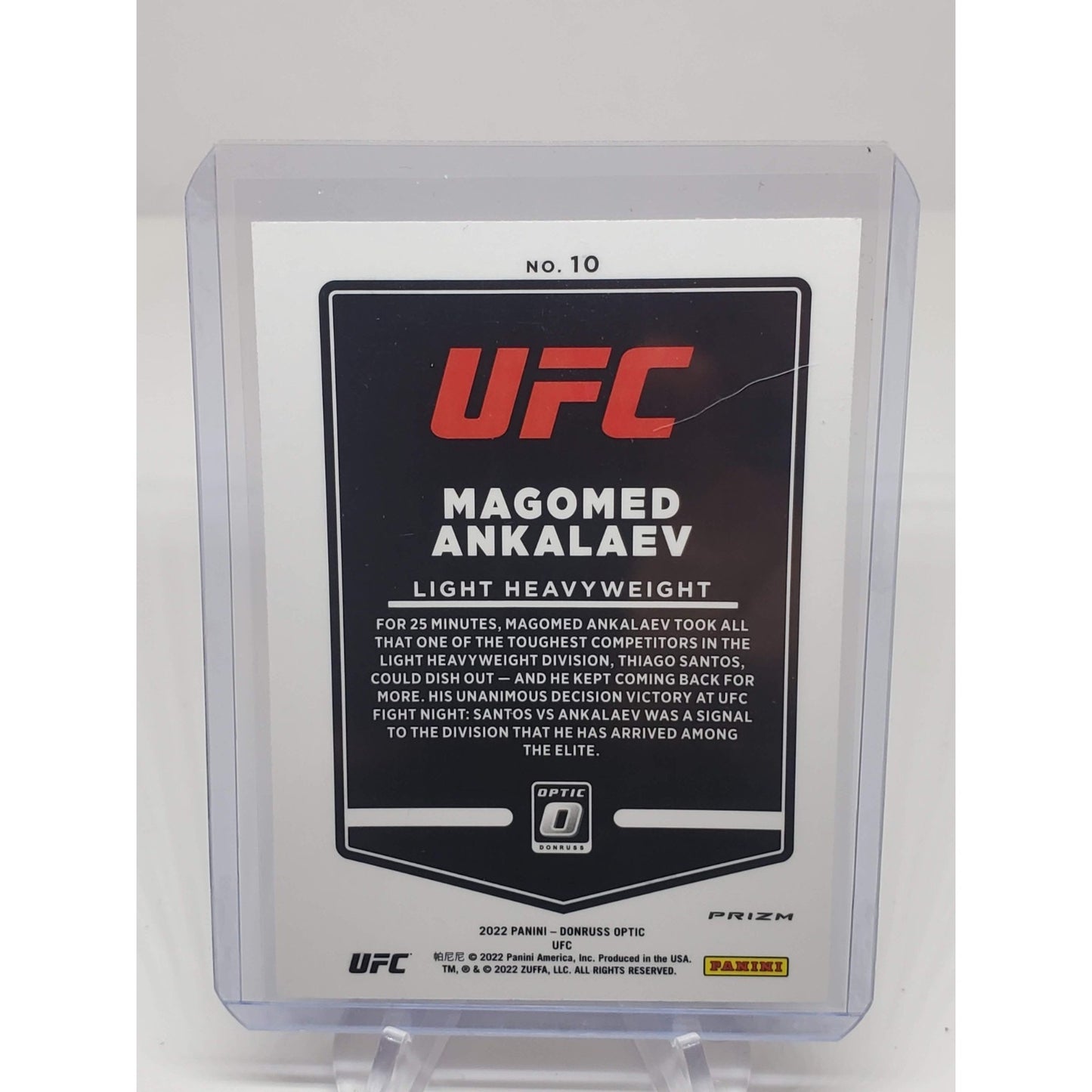 2022 Panini Donruss Optic UFC - Magomed Ankalaev #10 Blue Velocity Prizm