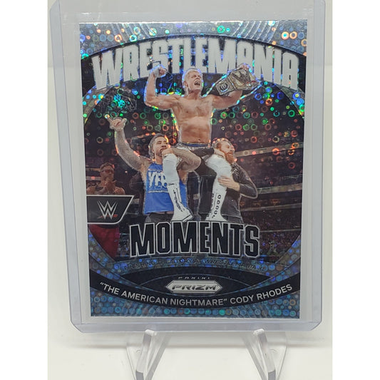 2024 Prizm WWE Undercard Cody Rhodes #40 Undercard Wrestlemania Moments