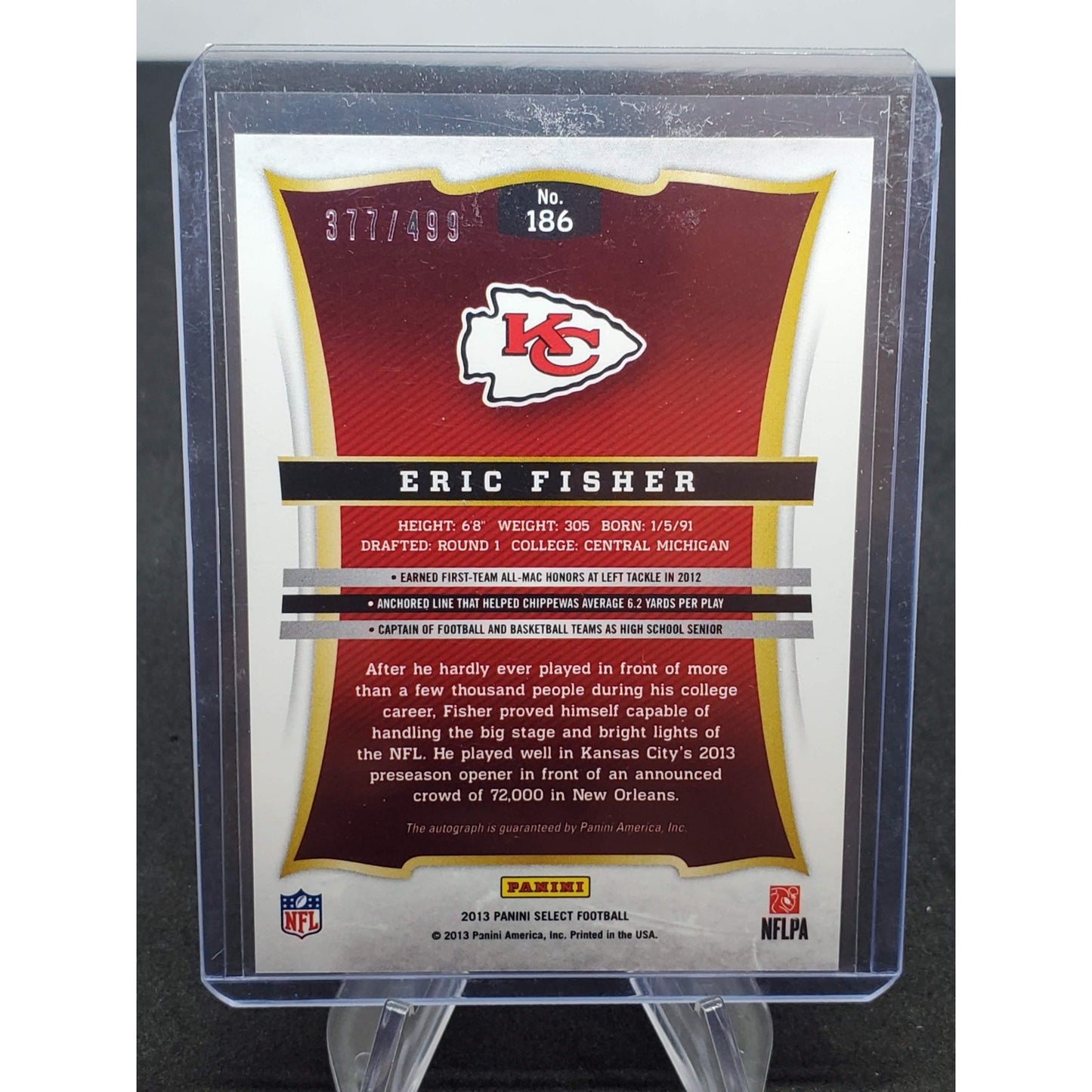 2013 Panini Select - Eric Fisher #186 Rookie Autographs /499 (AU, RC)