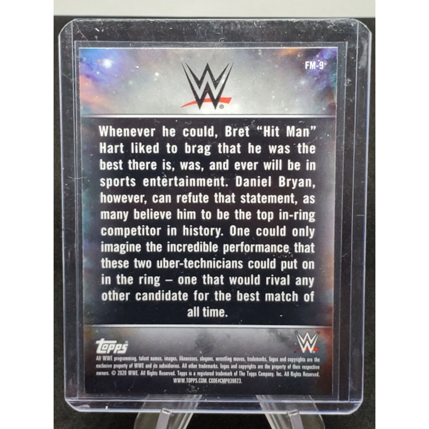 Bret Hart Vs Daniel Bryan WWE Fantasy Matches Card (2020)