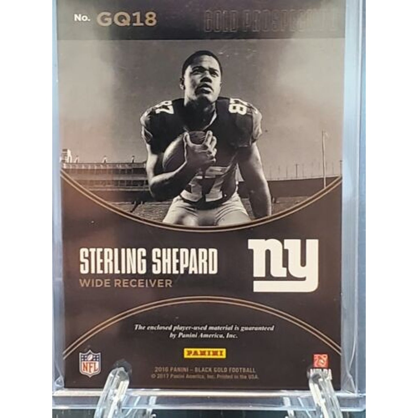 Black Gold Gold Prospecting Quad Materials 2016 #18 Sterling Shepard/249