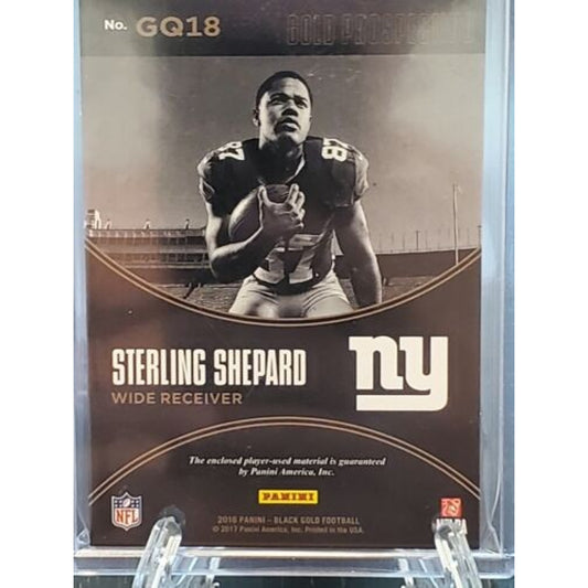 Black Gold Gold Prospecting Quad Materials 2016 #18 Sterling Shepard/249