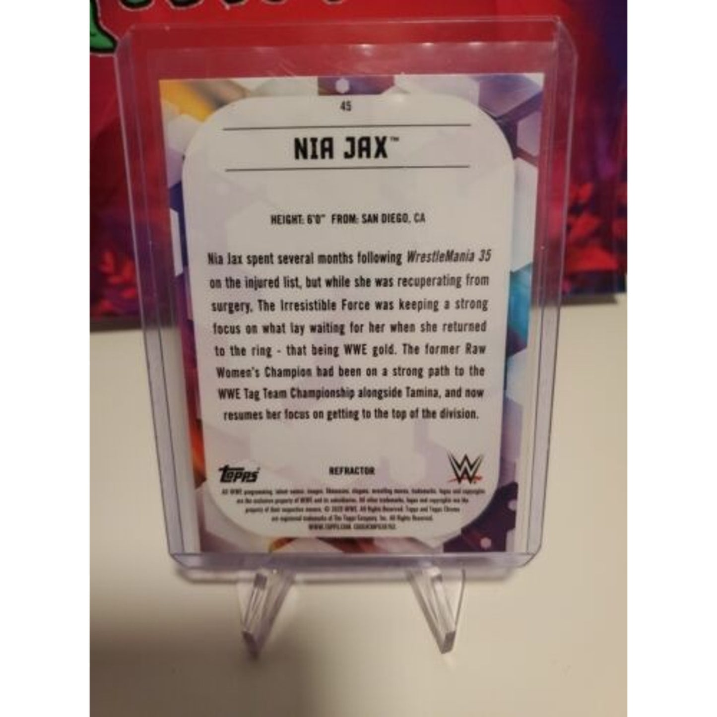 2021 Topps Chrome refractor WWE Nia Jax #34