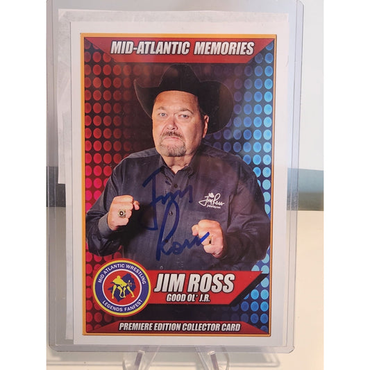 AEW Jim Ross Good Ole Jr Wrestling Autographed Promo Photo Signed 4 x 6 WWF WWE