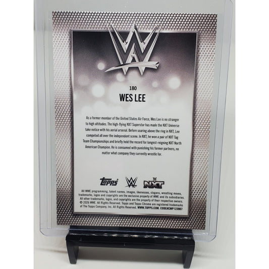 2026 Topps Chrome WWE - #180 - Wes Lee - Diamond Plate Refractor