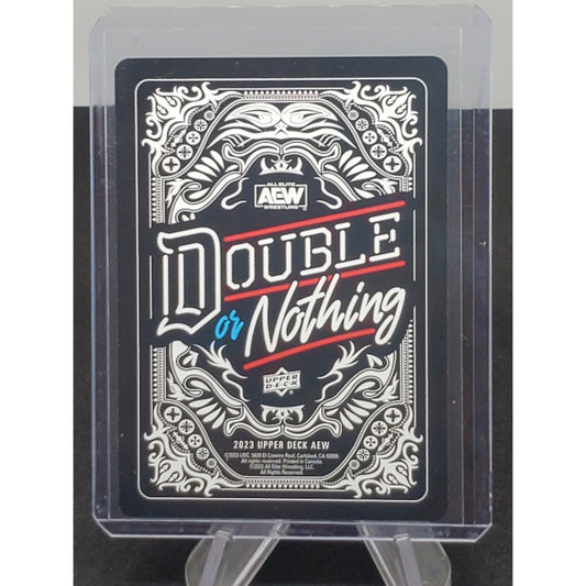 2023 AEW Upper Deck Pac Double or Nothing Nine of Diamonds Playing Card
