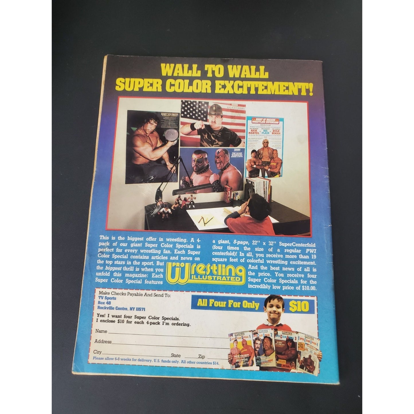 Vintage Wrestling Magazine - Victory Sports Series - The Wrestler- November 1986
