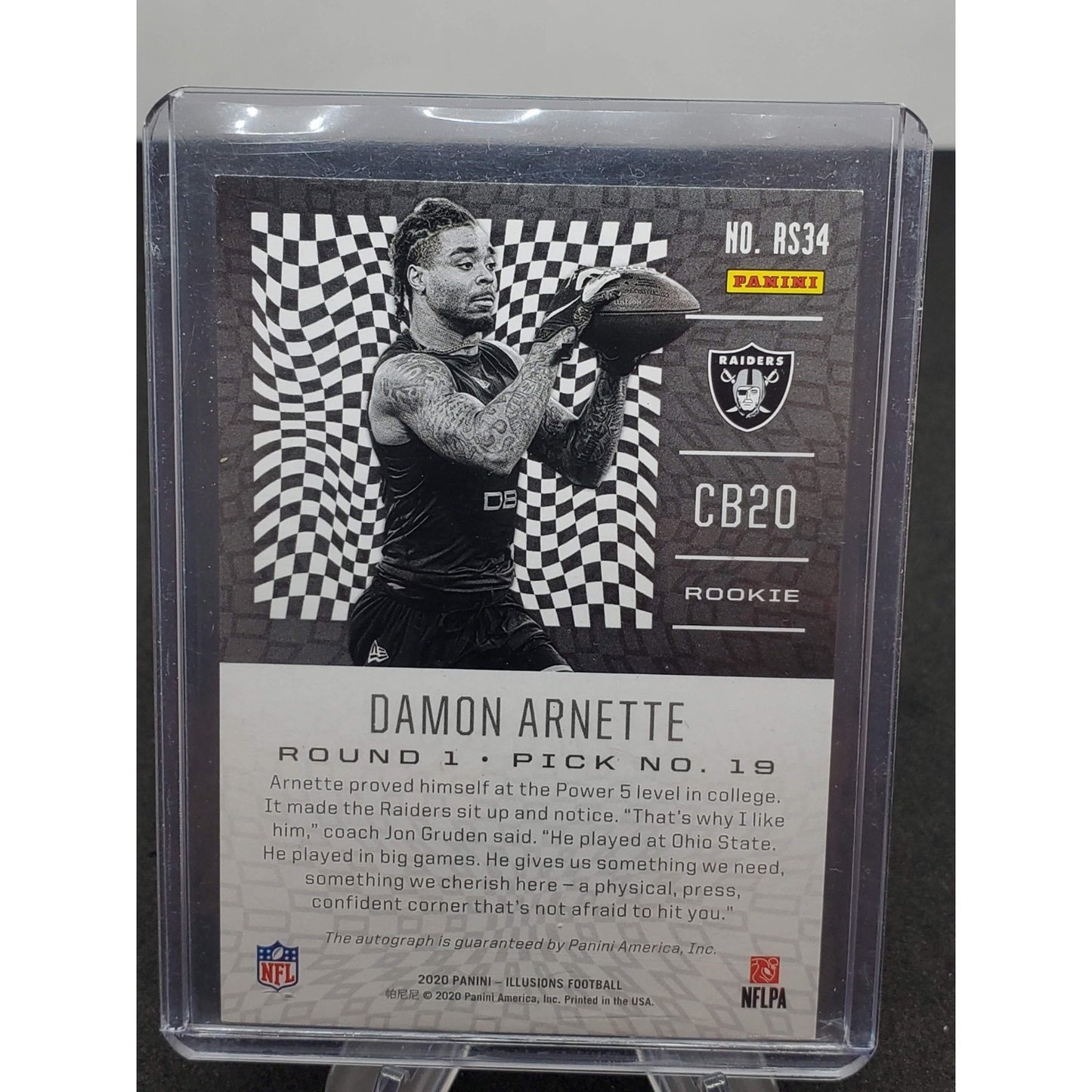 2020 Panini Illusions - Rookie Signs Damon Arnette #RS34 Blue /99 (AU, RC)