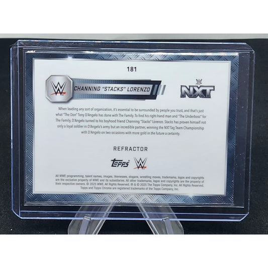 2025 Topps Chrome Silver Refractor WWE #181 Channing “Stacks” Lorenzo – NXT
