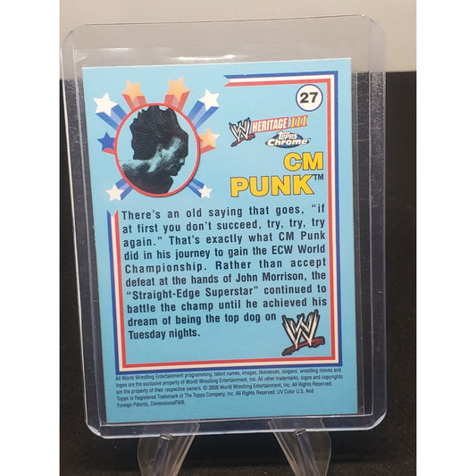 2008 Topps WWE Heritage Chrome - #27 CM Punk