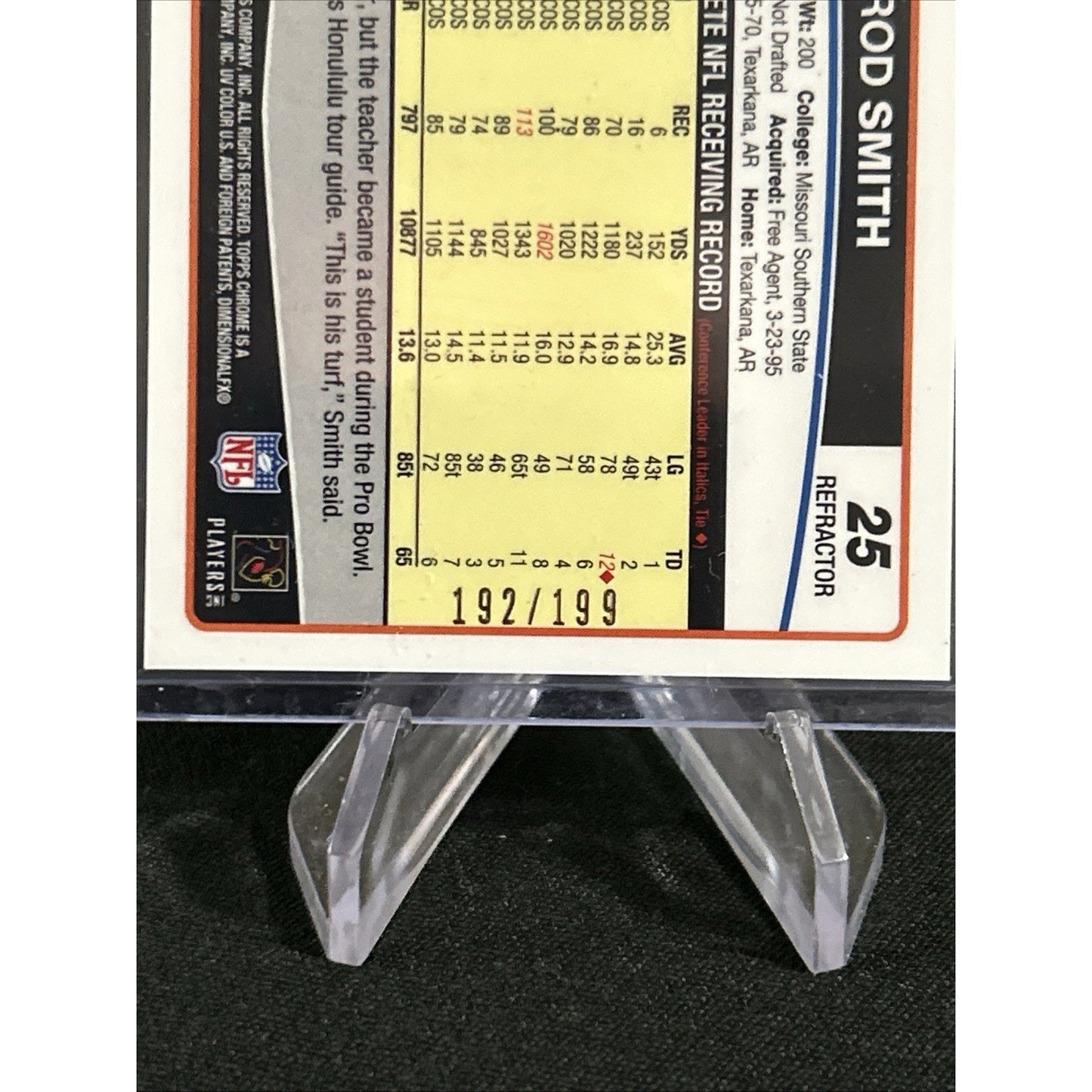 2006 Topps Chrome Black Refractor /199 Rod Smith #25 /