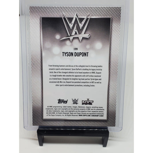 2026 Topps Chrome WWE #199 Tyson Dupont Diamond Plate Refractor