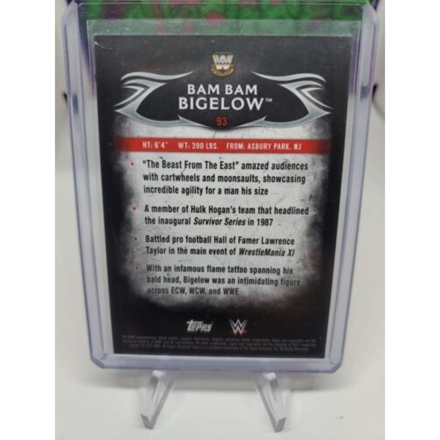 2015 Topps WWE Undisputed Black #93 Bam Bam Bigelow #/99 SP HOF