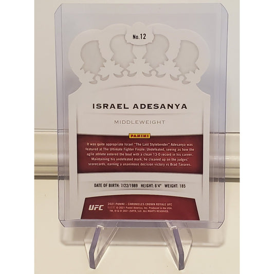 2021 Panini Chronicles Crown Royale UFC Israel Adesanya #12 MMA