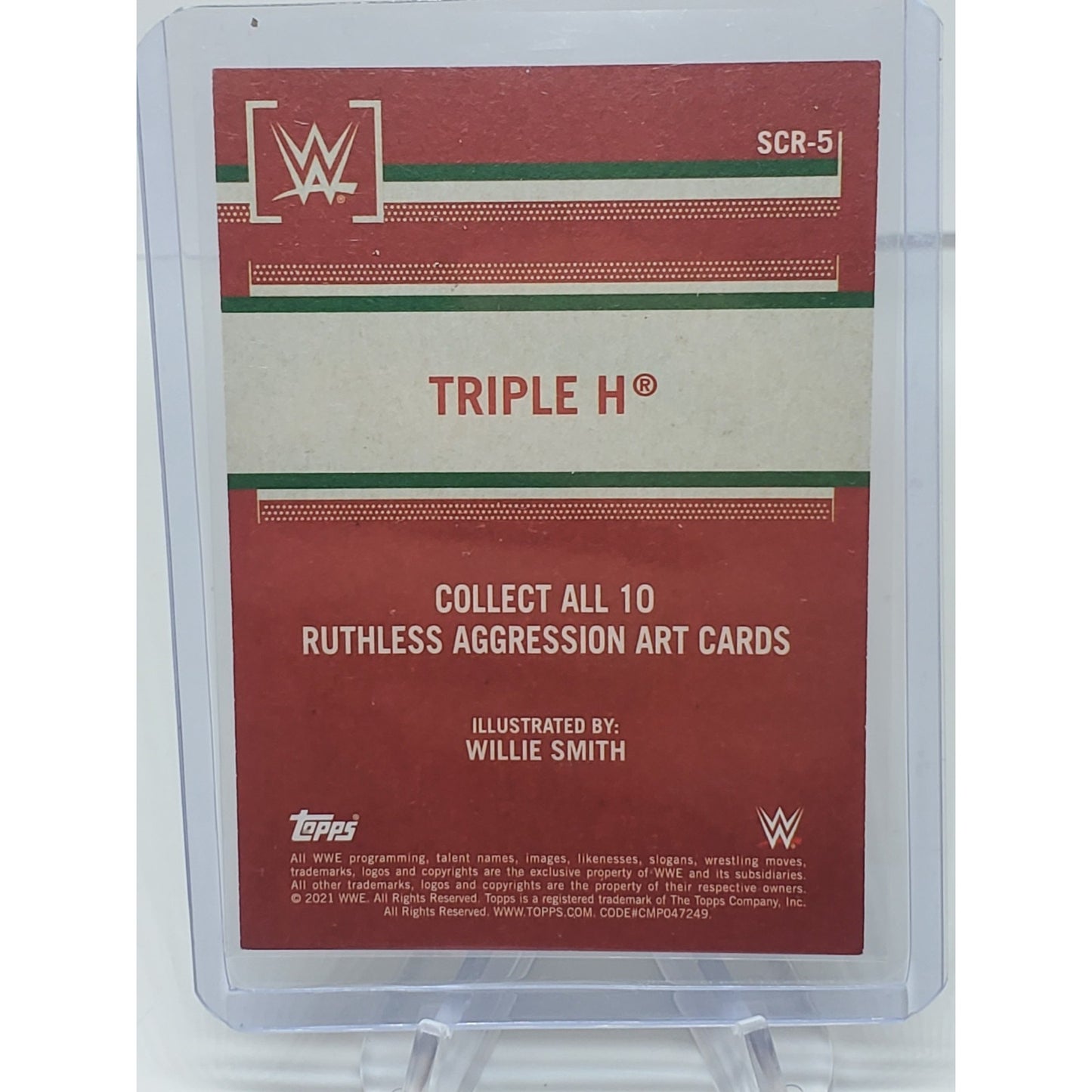 Triple H Ruthless Aggression Art Card 2021 Topps WWE Heritage # SCR-5