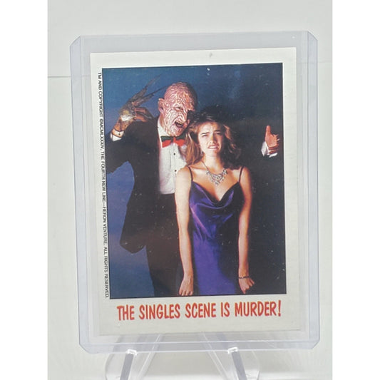 1988 Topps Fright Flicks #27 The Singles Scene is Murder! Nightmare Elm