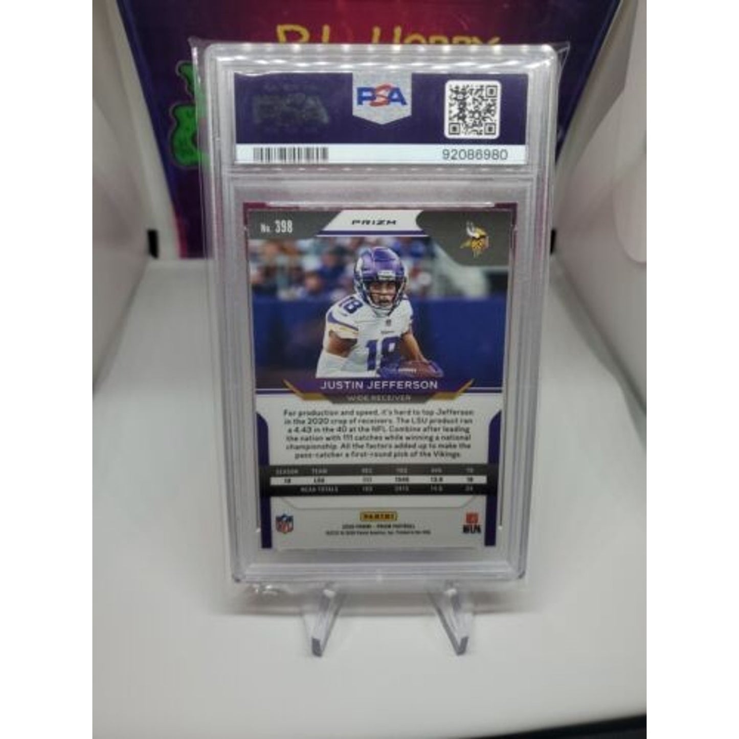 2020 NFL Prizm- Justin Jefferson #398 RC Disco SP - PSA 10 Gem Mint