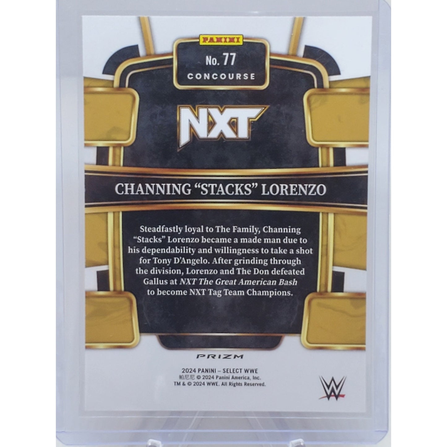 2024 Panini Select WWE Channing "Stacks" Lorenzo Concourse Silver #77