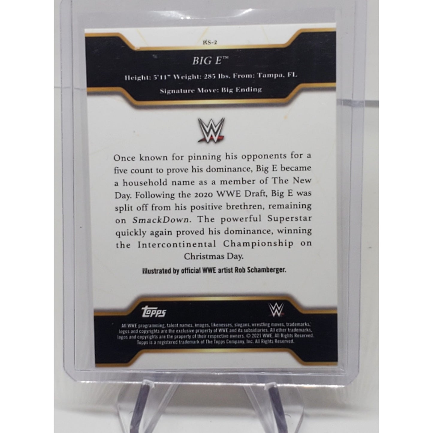2021 WWE Undisputed Rob Schamberger Illustrations #RS-2 Big E