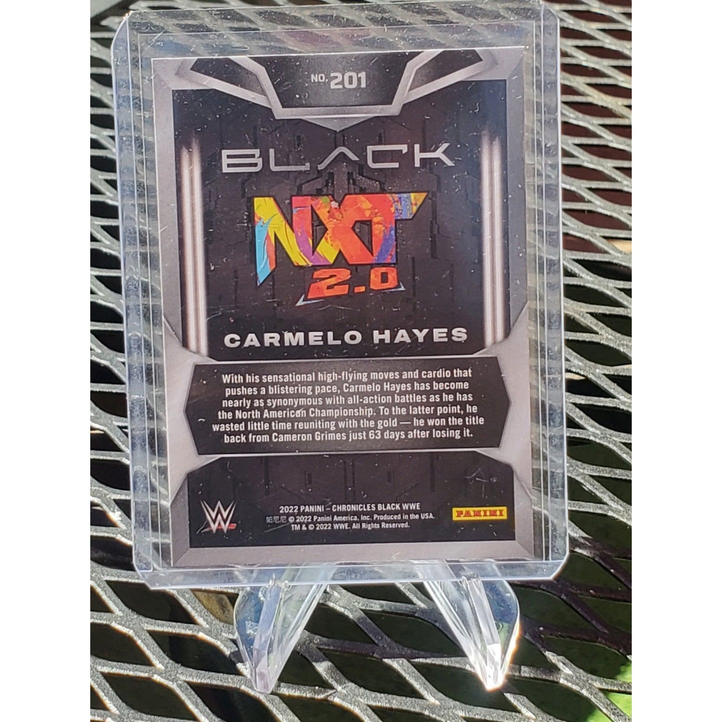 Carmelo Hayes 2022 Chronicles Black WWE - RC Rookie #201
