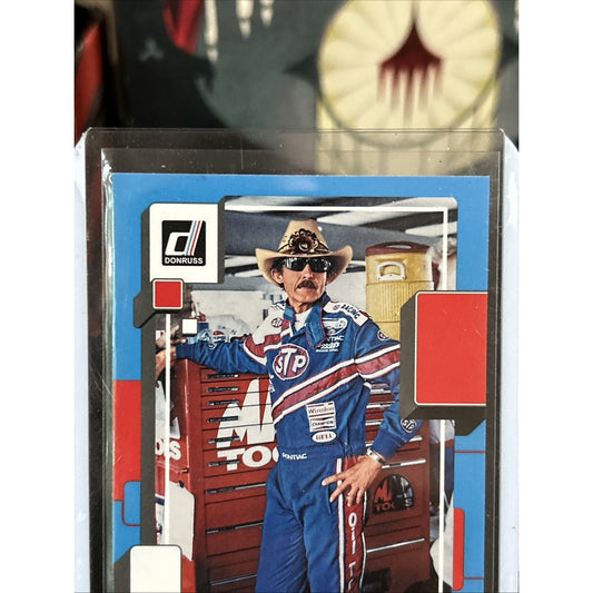 2023 Panini Donruss Racing #74 Richard Petty Blue Parallel / Pack Fresh New