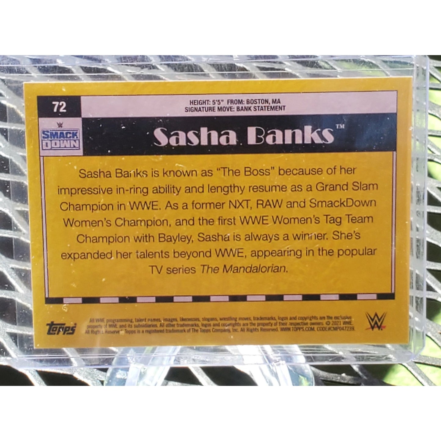 2021 Topps Heritage WWE Rainbow Foil Sasha Banks #72 🔥