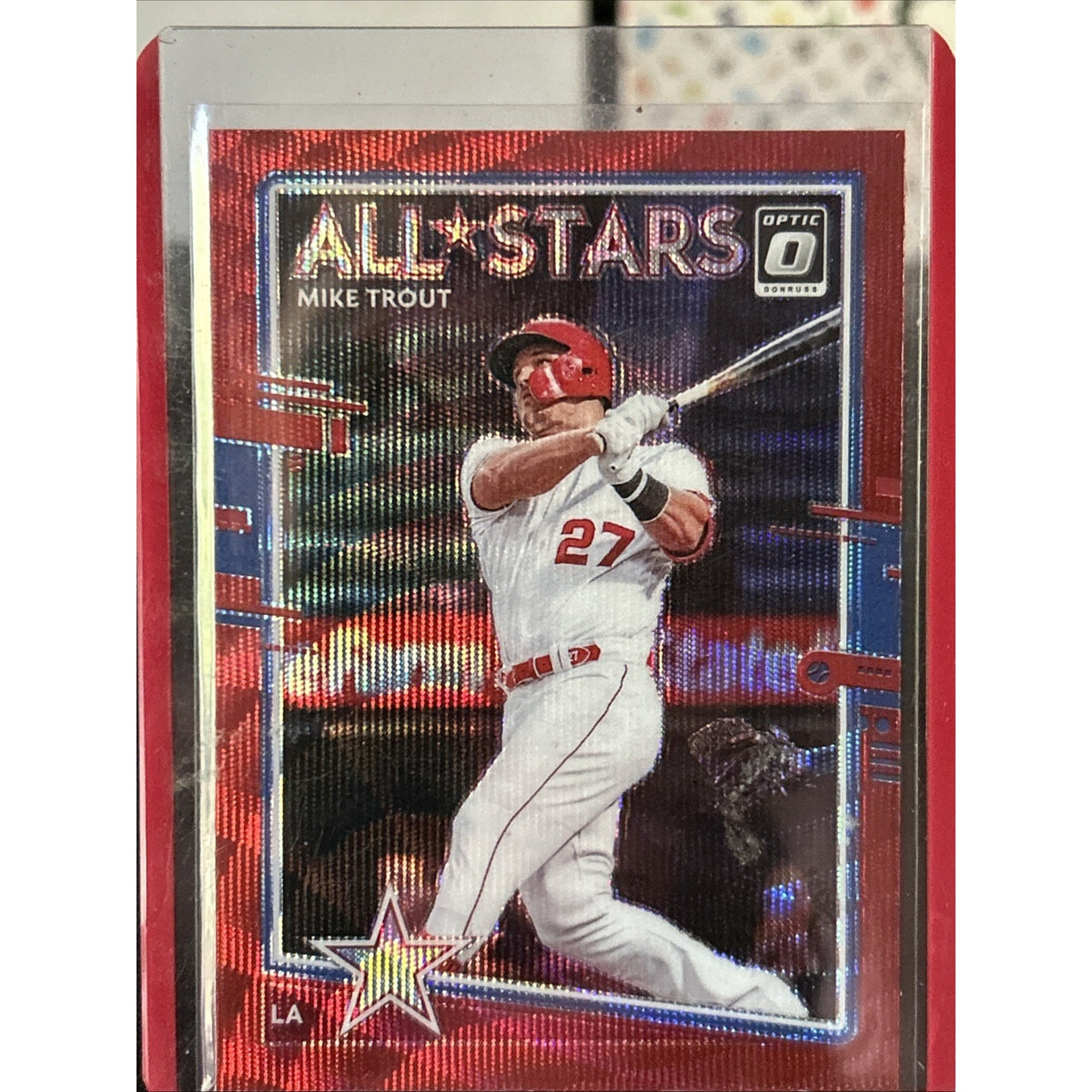 2020 Panini Donruss Optic Mike Trout All-Stars Red Wave Prizm - Pack Fresh New