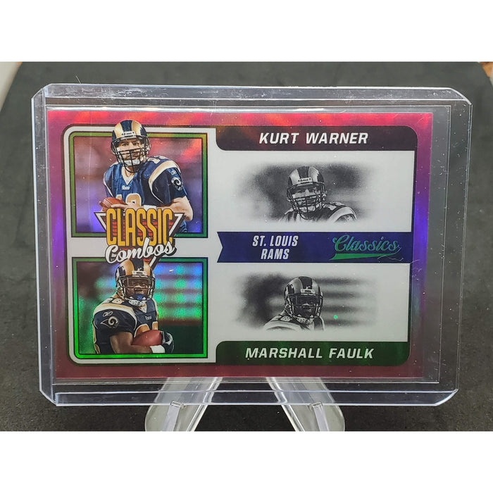 2021 Panini Classics - Classic Combos Marshall Faulk, Kurt Warner #CC-KM Purple