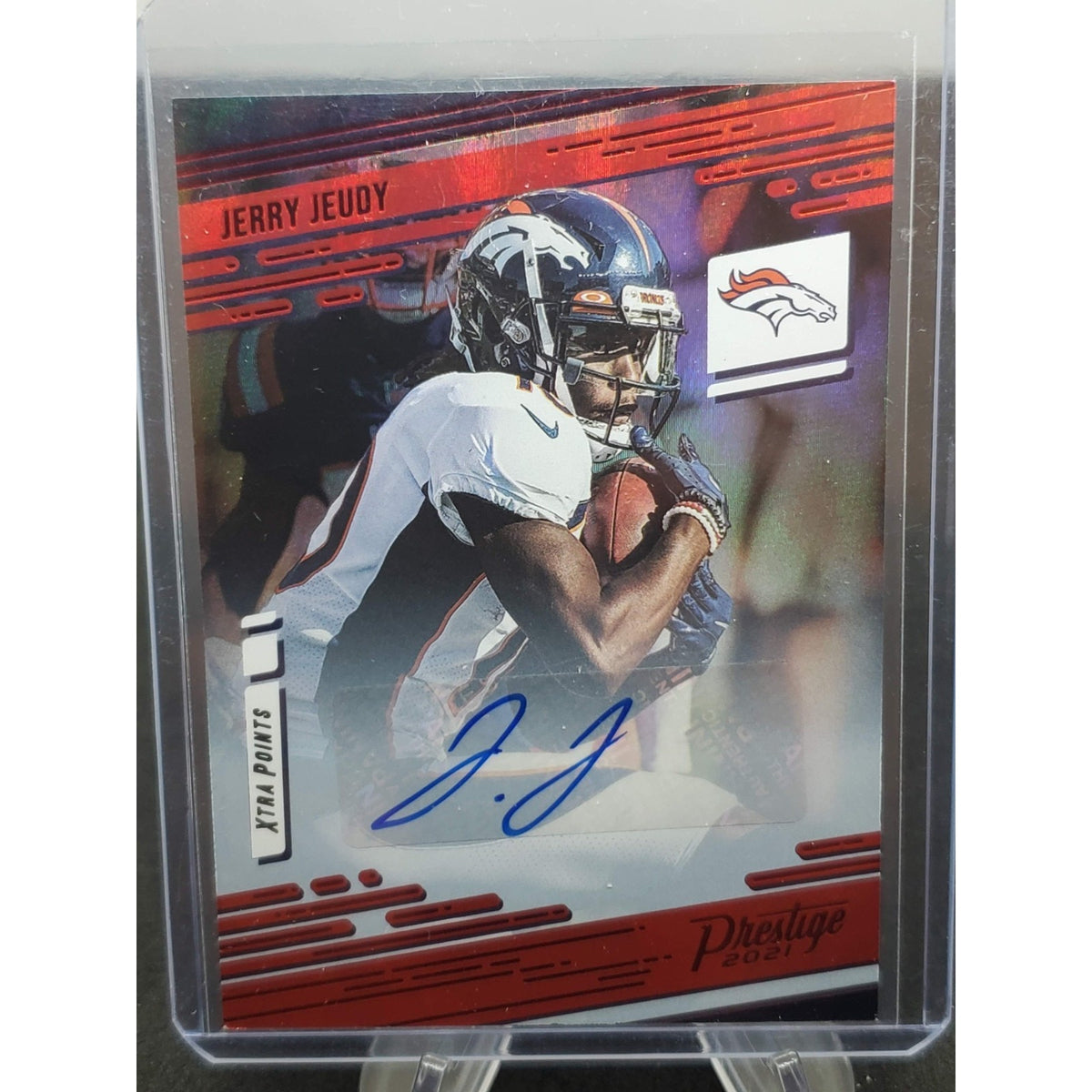 2021 Panini Prestige - Jerry Jeudy #39 Xtra Points Premium Red Signatures Auto