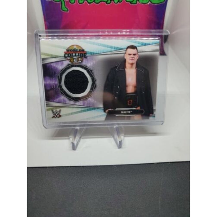 2021 Topps WWE Walter NXT UK Ring Used Mat Relic Worlds Collide Patch 🔥🔥