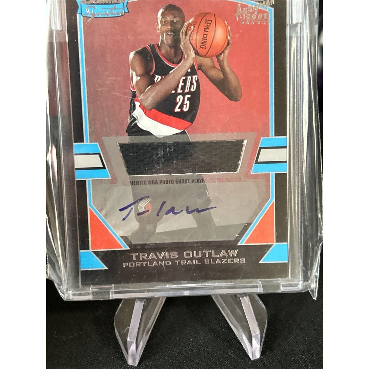 2003-04 Bowman Signature Travis Outlaw Rookie #87 RPA 0028/1075 Trail Blazers
