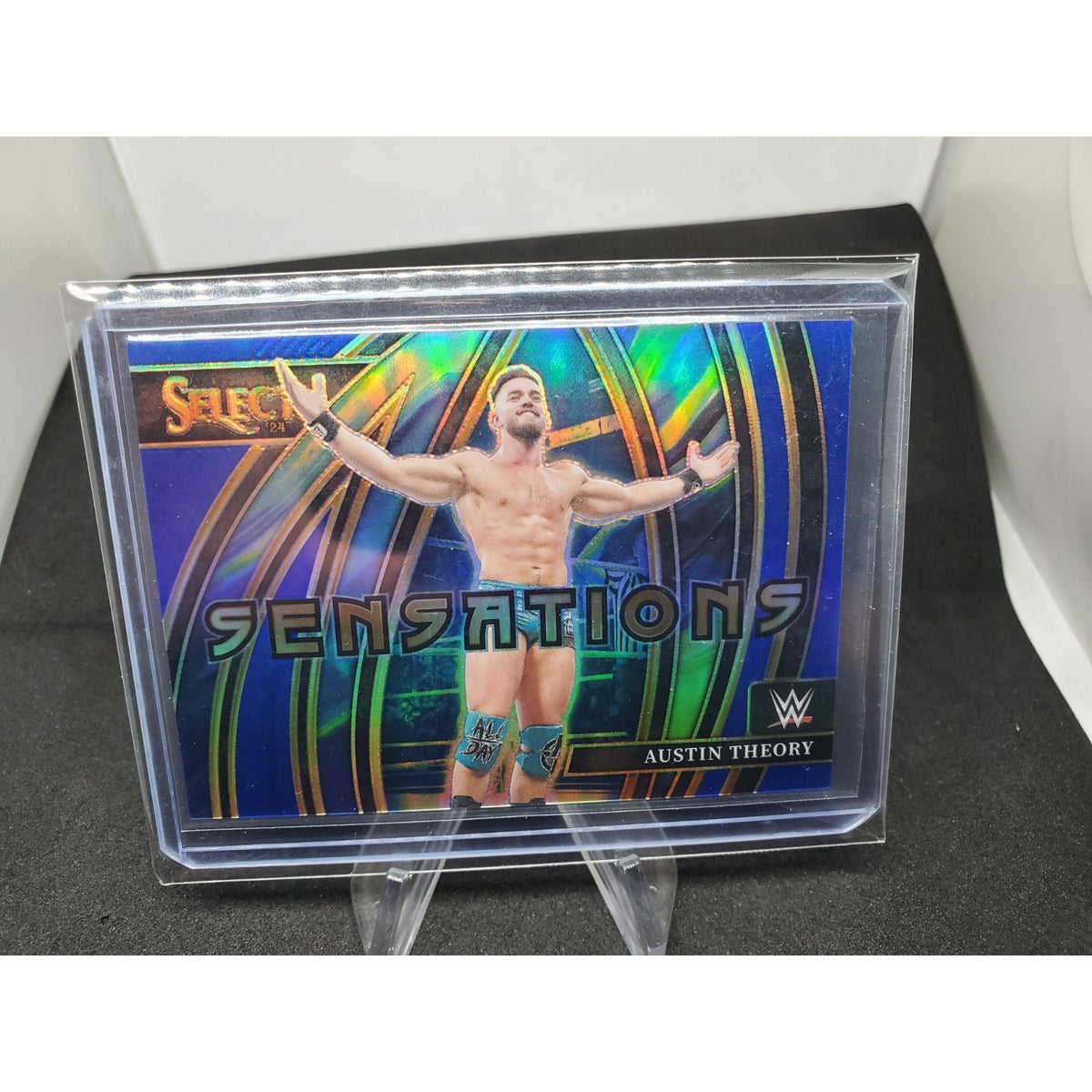 2024 WWE Panini Select Sensations Blue Prizm /49 #14 Austin Theory Pack Fresh