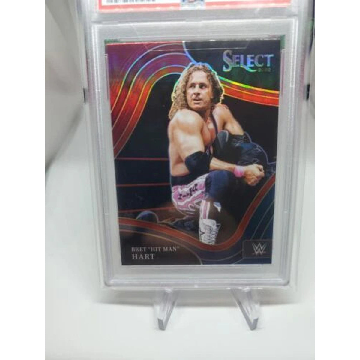 2022 Select WWE Bret Hit Man Hart Ringside RED & BLUE PRIZM GRADED PSA 10 PO